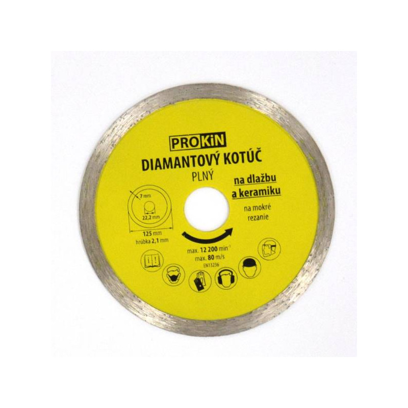 Kotúč diamantový plný 125mm