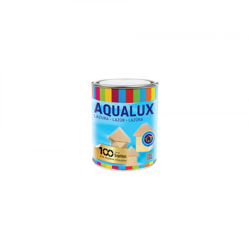 Aqualux lazúra 0,75L eben