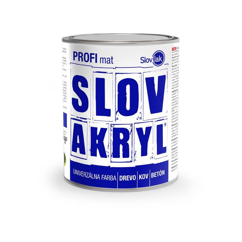 Slovakryl PROFI mat 0100 biely 0,75kg